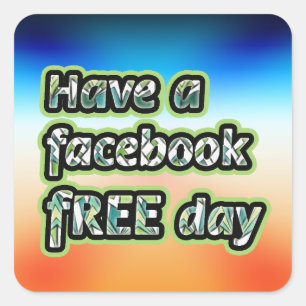 Facebook Free Day Vierkante Sticker