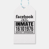 Facebook Jail Inmate Herhaling Offender Cadeaulabel (Voorkant)