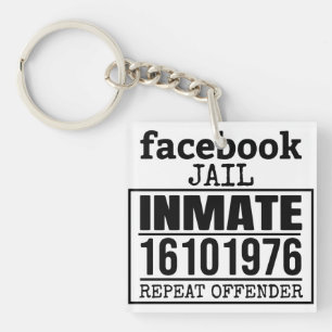 Facebook Jail Inmate Herhaling Offender Sleutelhanger