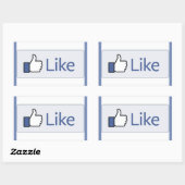 Facebook J'aime les autocollants (Feuille)