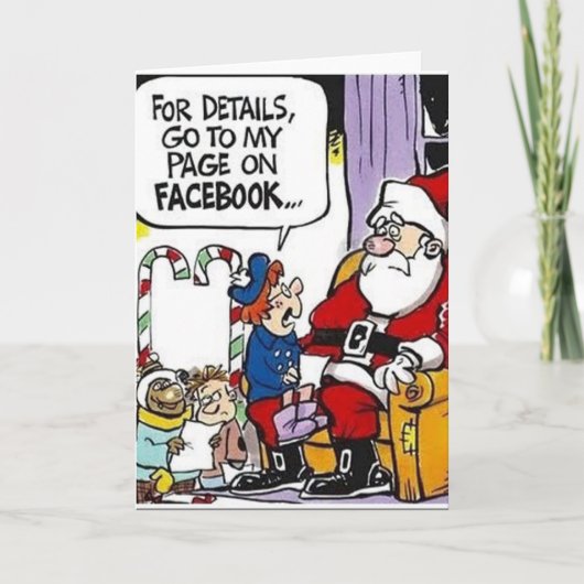 Facebook Kerstlijst Feestdagen Kaart (Voorkant)