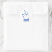 facebook like ROCK vrede hand teken pixel grafisch Ronde Sticker (Tas)