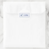 Facebook Like Ronde Sticker (Tas)