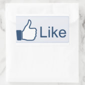 Facebook 'Liked' Rechthoekige Sticker (Tas)