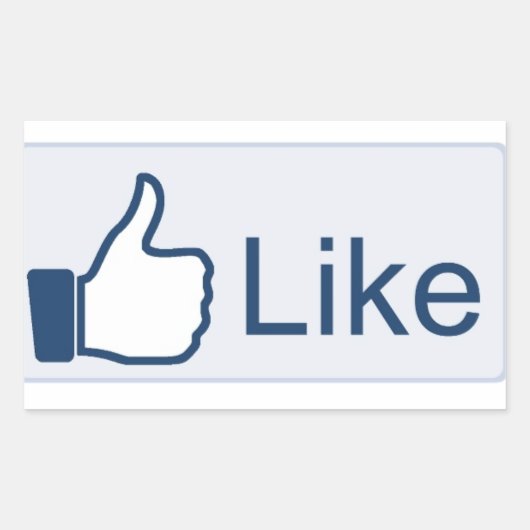 Facebook 'Liked' Rechthoekige Sticker (Voorkant)