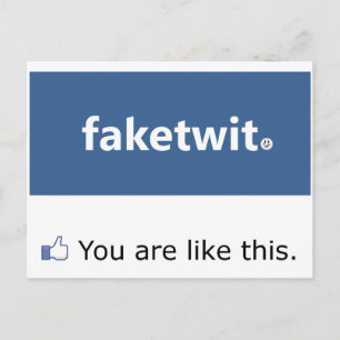 Facebook Narcissist Briefkaart