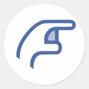 facebook POKE me Ronde Sticker