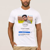 Facebook profiel Mannen T-Shirt (Voorkant)