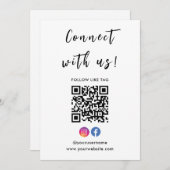 Facebook Qr Code installeren Maak verbinding met o Kaart (Voorkant / Achterkant)