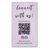 Facebook Qr-code installeren Maak verbinding met o Magnetisch Visitekaartje (Voorkant Verticaal)