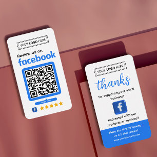 Facebook Review Verzoek Zakkaartje Visitekaartje