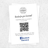 Facebook-Reviewen | Business Review Link QR Code Informatiekaartje