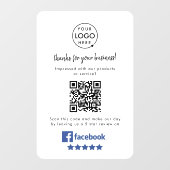 Facebook-Reviewen | Minimale kwaliteitscontrolecod Raamsticker (Vel)