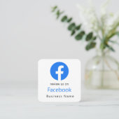 Facebook-Reviewen | Minimale kwaliteitscontrolecod Vierkante Visitekaartje (Staand voorkant)