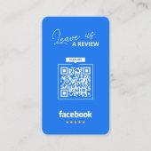 Facebook Reviewen QR Code Business Review Link Visitekaartje (Voorkant)
