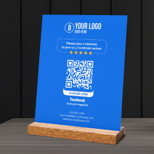 Facebook Reviews QR-code Beoordeel Mijn Bedrijf 5 Acryl Bord