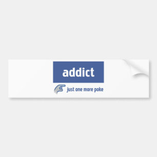 Facebook-verslaafde Bumpersticker