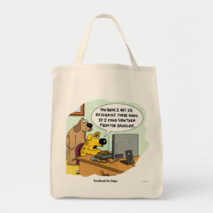 Facebook voor honden tote bag