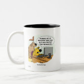 Facebook voor honden tweekleurige koffiemok (Links)
