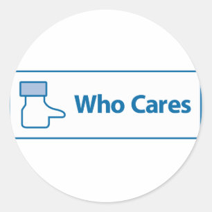 Facebook Who Cares Ronde Sticker
