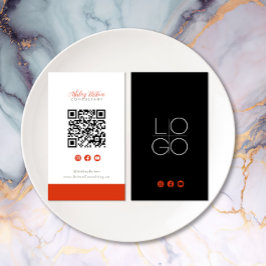 Facebook YouTube Social Media QR Code installeren Visitekaartje