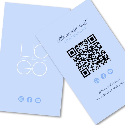 Facebook YouTube Social Media QR Code installeren Visitekaartje