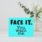 FacebookUWantMe Briefkaart (Staand voorkant)