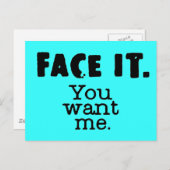 FacebookUWantMe Briefkaart (Voorkant / Achterkant)