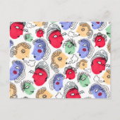 Facehead Pattern Briefkaart (Voorkant)