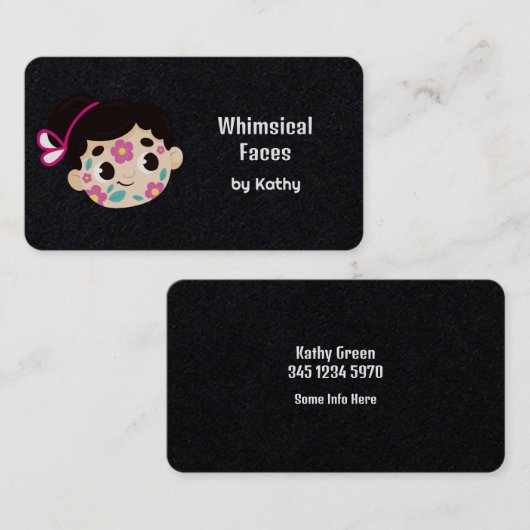 Facepainter Face Painting Premium Visitekaartje (Voorkant / Achterkant)