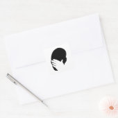 Facepalm Vierkante Sticker (Envelop)