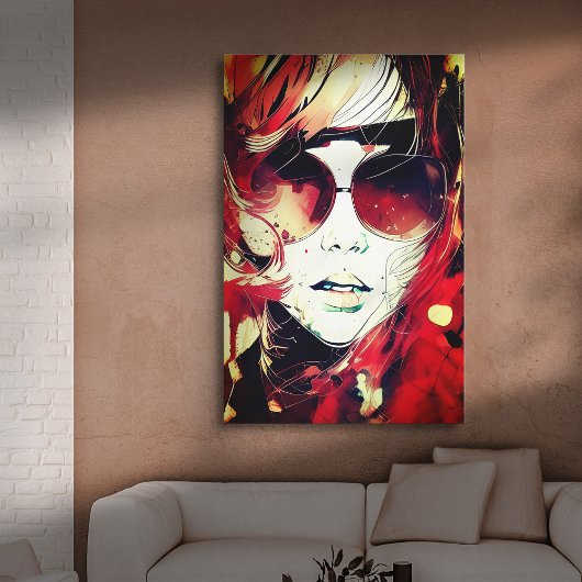 Faces - 004 canvas afdruk