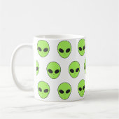 faces alien green koffiemok (Links)