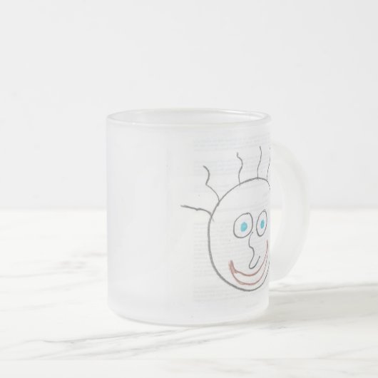 Faces amusantes Frosted Mug (Devant droit)