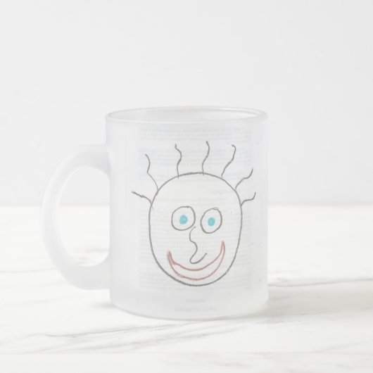 Faces amusantes Frosted Mug (Gauche)