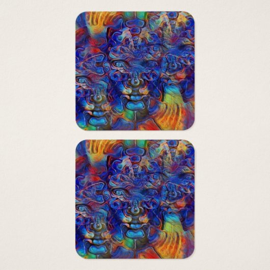 faces fractales Abstraites (Devant & derrière)