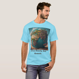 Faces of Unity: Omhels diversiteit wereldwijd T-shirt