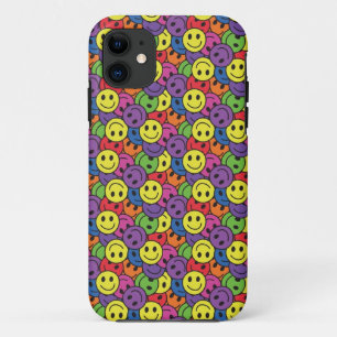 Faces Retro Hippy Pattern iPhone 11 Hoesje