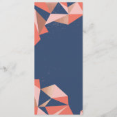 Facet Geode Modern Geometrisch Bruiloft Menu (Achterkant)