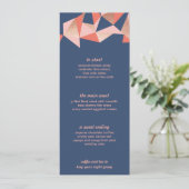 Facet Geode Modern Geometrisch Bruiloft Menu (Staand voorkant)