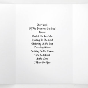 facetten van de liefde, Tri-Fold Card Drieluik Kaart