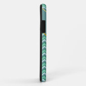 Facetvormig patroon van smaragdgroene chevron Case-Mate iPhone case (Achterkant/rechts)