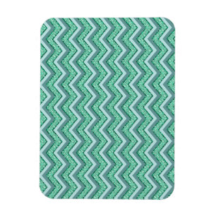 Facetvormig patroon van smaragdgroene chevron magneet