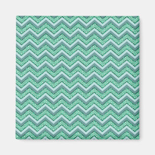 Facetvormig patroon van smaragdgroene chevron magneet