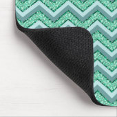 Facetvormig patroon van smaragdgroene chevron muismat (Hoek)