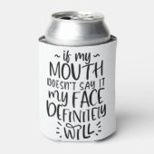 Faciale expressie, stilte, stil blikjeskoeler (Blikje Voorkant)