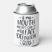 Faciale expressie, stilte, stil blikjeskoeler (Blikje Achterkant)