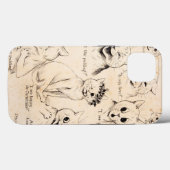 Faciale expressies van verschillende katten, Louis Case-Mate iPhone Case (Achterkant (horizontaal))