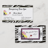 Facialiste/Esthétique Diva cartes de visite (Devant / Derrière)