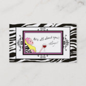 Facialiste/Esthétique Diva cartes de visite (Dos)